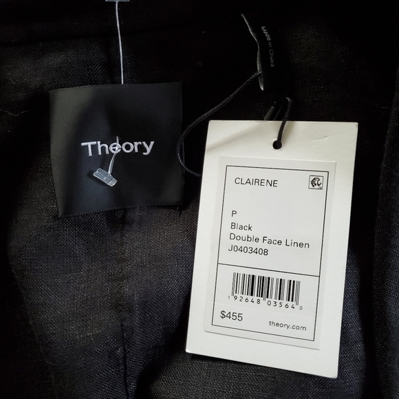 New Theory Clairene Double Face Linen Blend Jacket/Coat NWT Size Petite (00-0) - Picture 8 of 12
